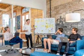 Development team working